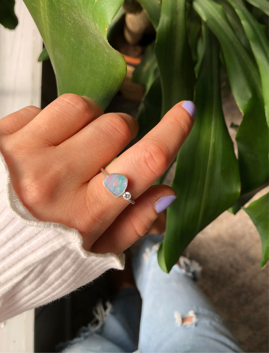 MAYA // Size 8.5-9 // Australian Opal Ring