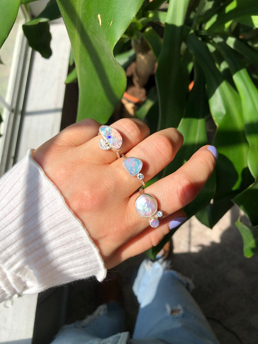 MAYA // Size 8.5-9 // Australian Opal Ring