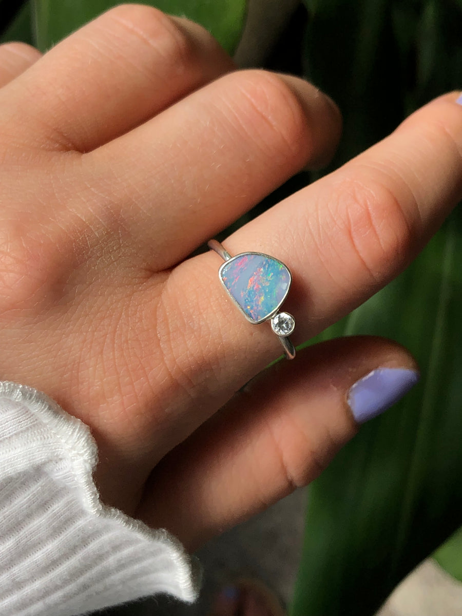 MAYA // Size 8.5-9 // Australian Opal Ring