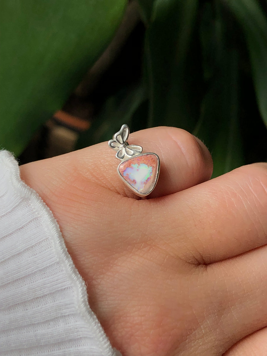 MARIPOSA // Size 5-5.5 Butterfly Ring // Mexican Fire Opal