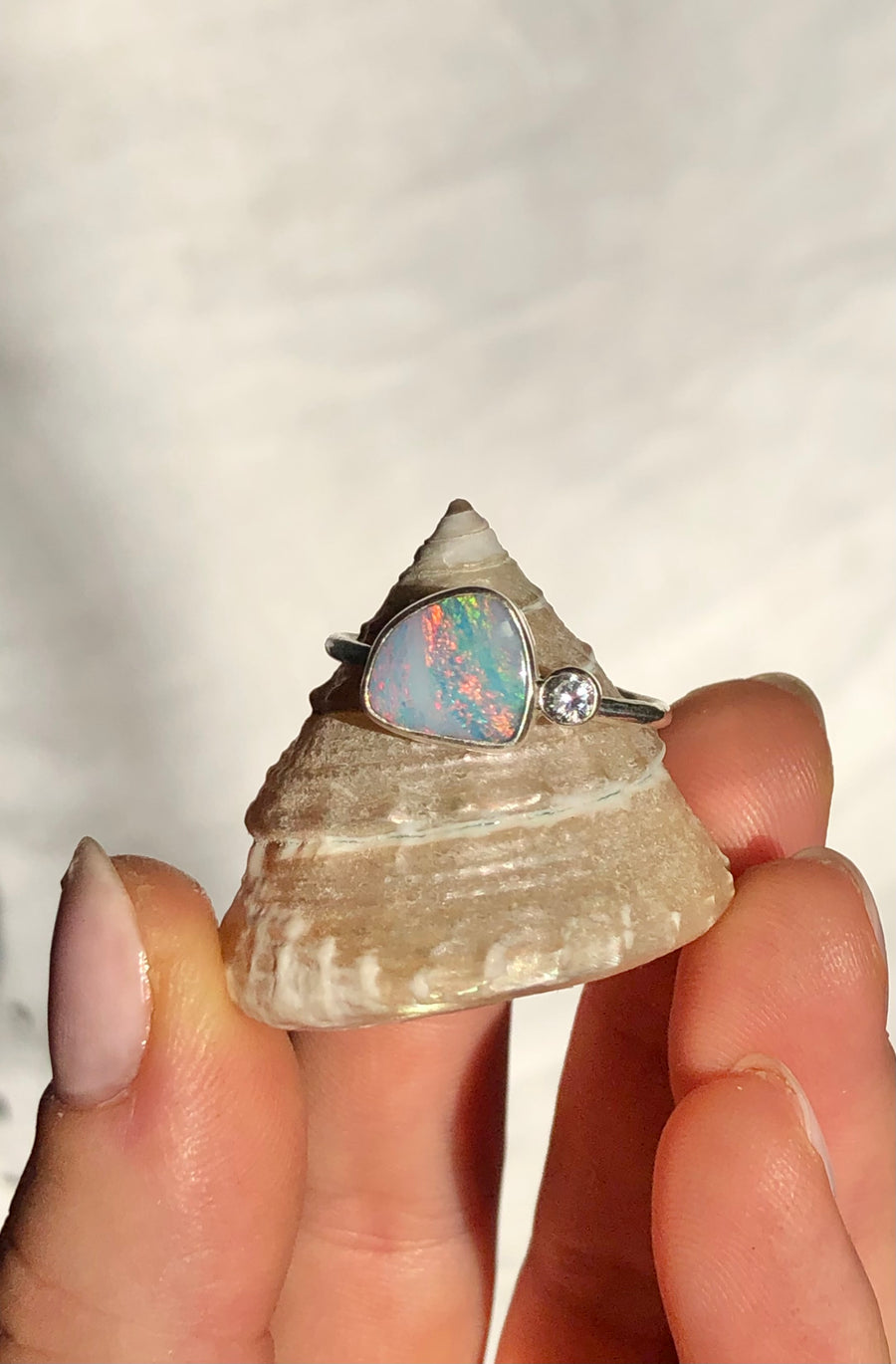 MAYA // Size 8.5-9 // Australian Opal Ring