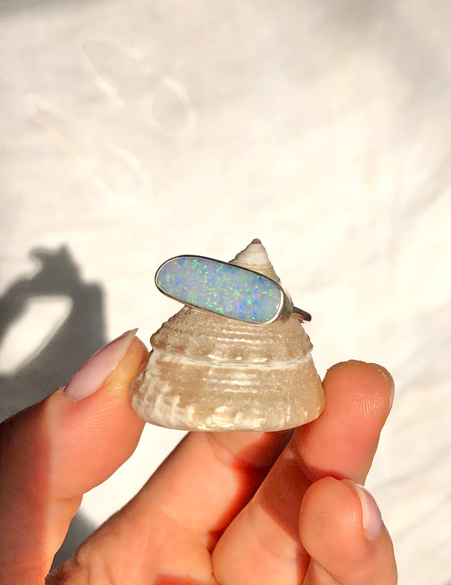 AZUL // Size 8-8.5 // Australian Opal Bar Ring