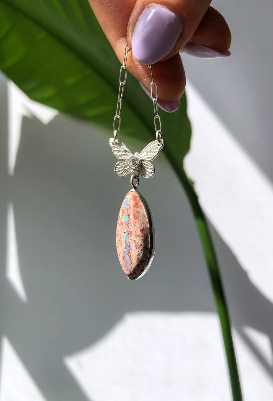 MARIPOSA Necklace // Mexican Fire Opal